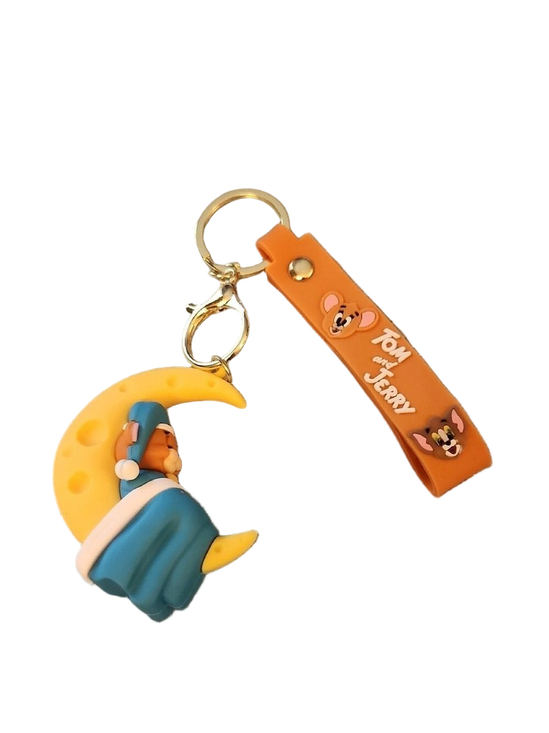 Accessories - Jerry on a Moon Keychain Yellow and Blue